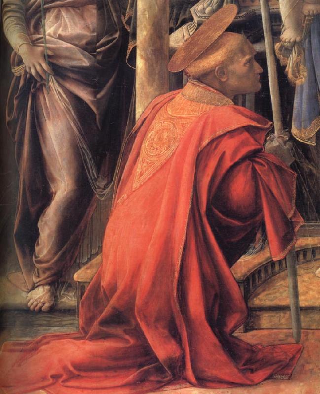 Fra Filippo Lippi Details of Madonna and Child with Angels,St Frediano and St Augustine oil painting image